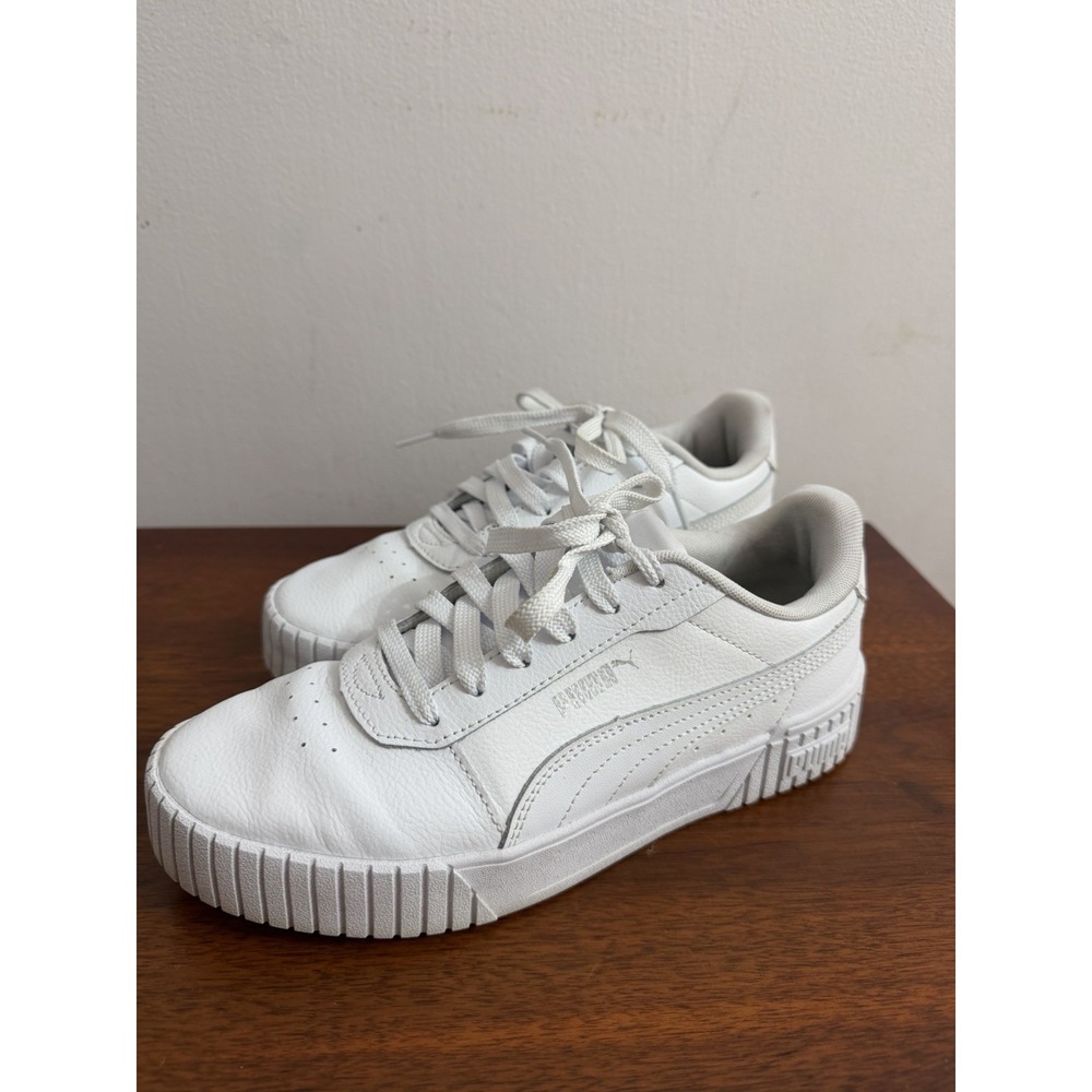 PUMA Women's Carina 2.0 White Leather Casual Sneakers Shoes Size 7.5